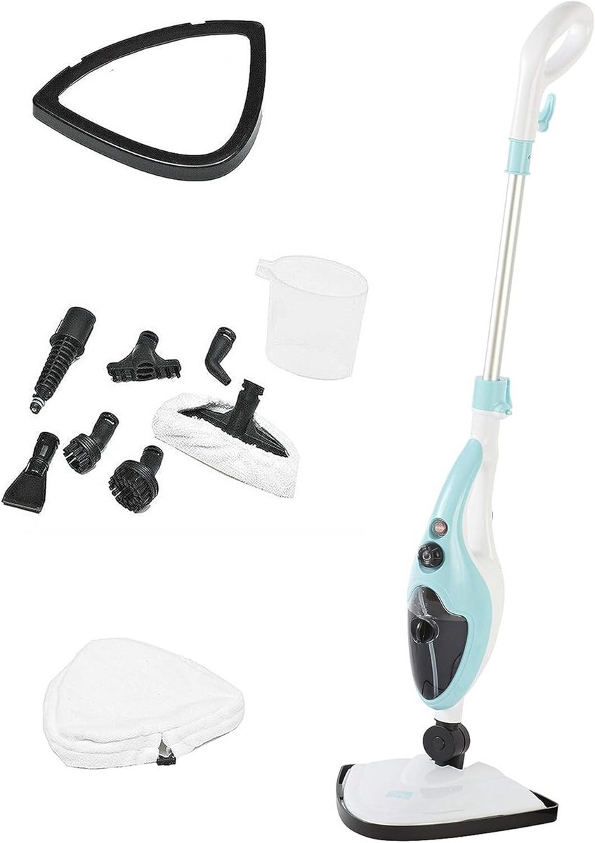 10-in-1 Stoom Mop Cleaner met 1500W Vermogen - Voor Vloer, Tapijt en Raam