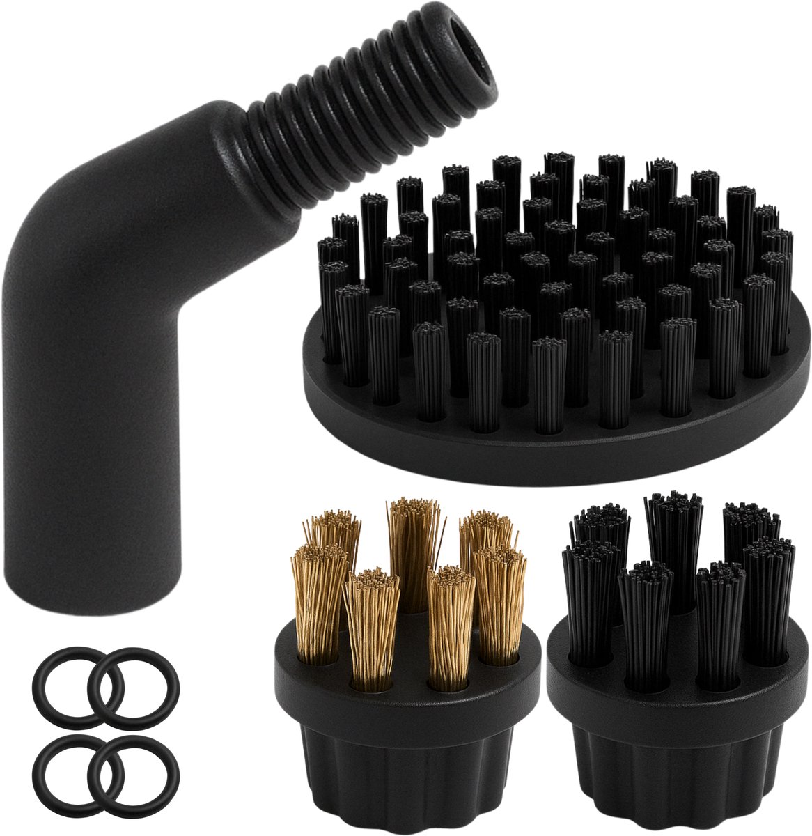 Hendriqs® Complete borstelkop-vervangset (5-delig) - voor Hendriqs® Stoomreiniger 105 °C