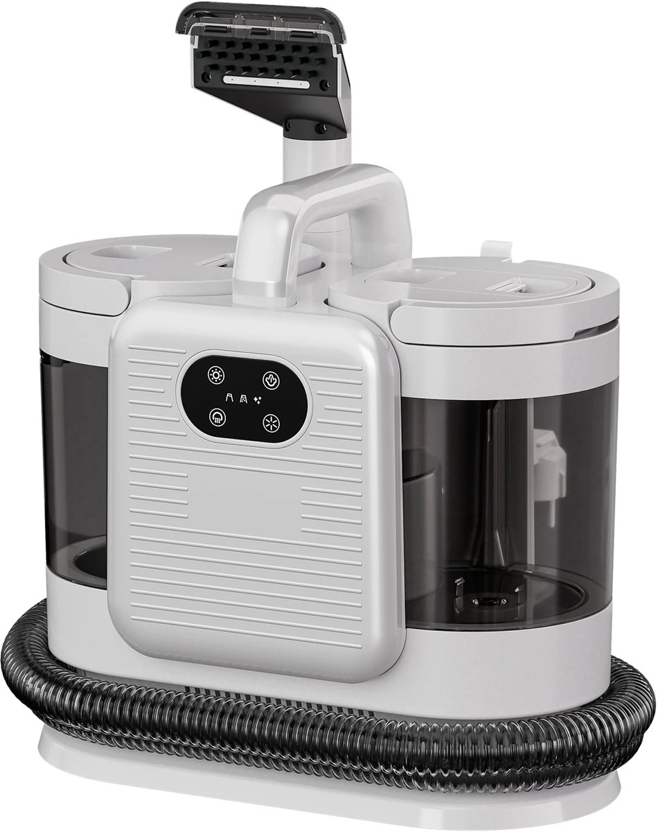 Tapijtreiniger - Stoomreiniger Bank - Stoomreiniger Vloer - 1650W - Zeer Krachtig - 2 Reservoirs -