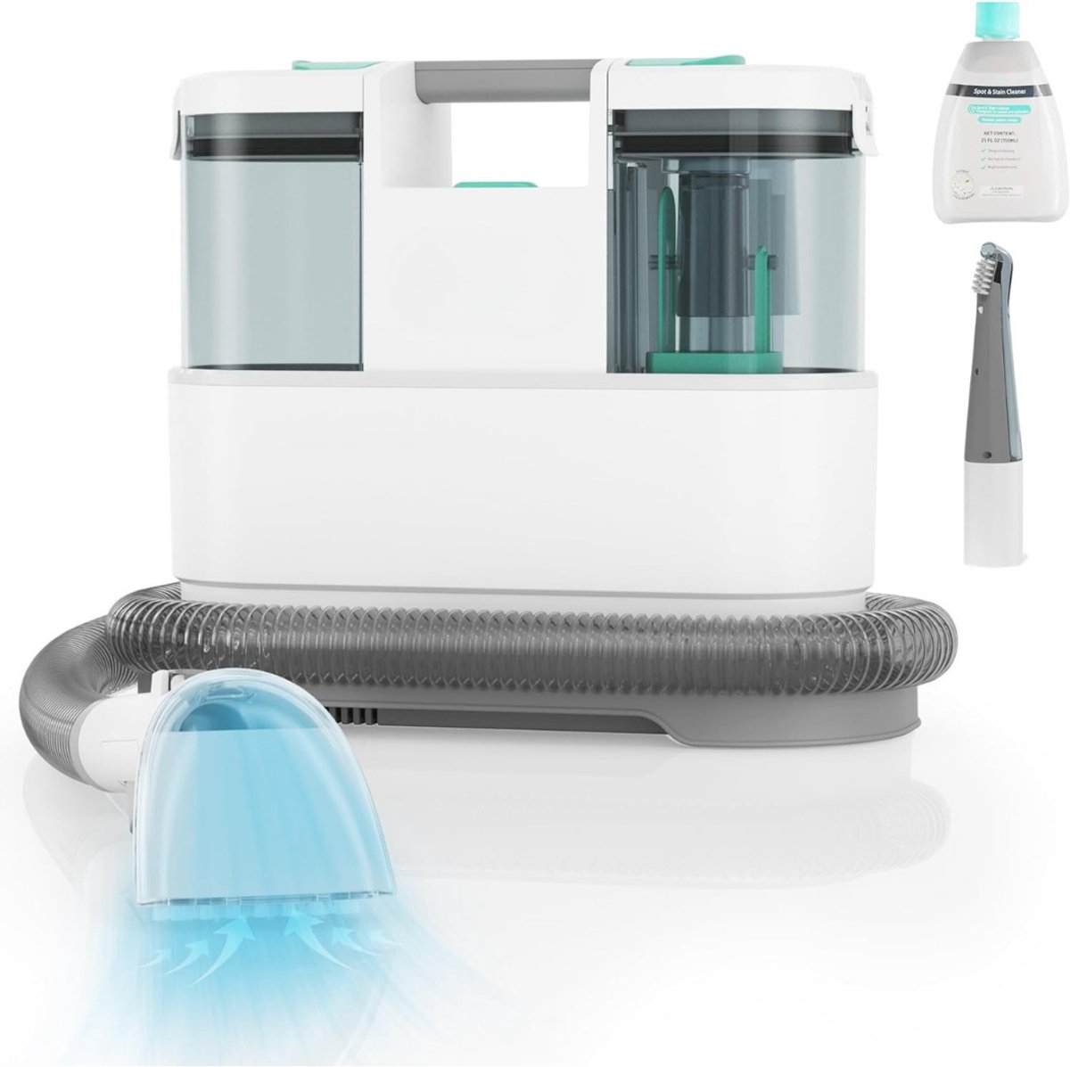 DnA® Vlekkenreiniger - Stoomreiniger - Tapijtreiniger - Wit - 19cm x 38cm x 30cm