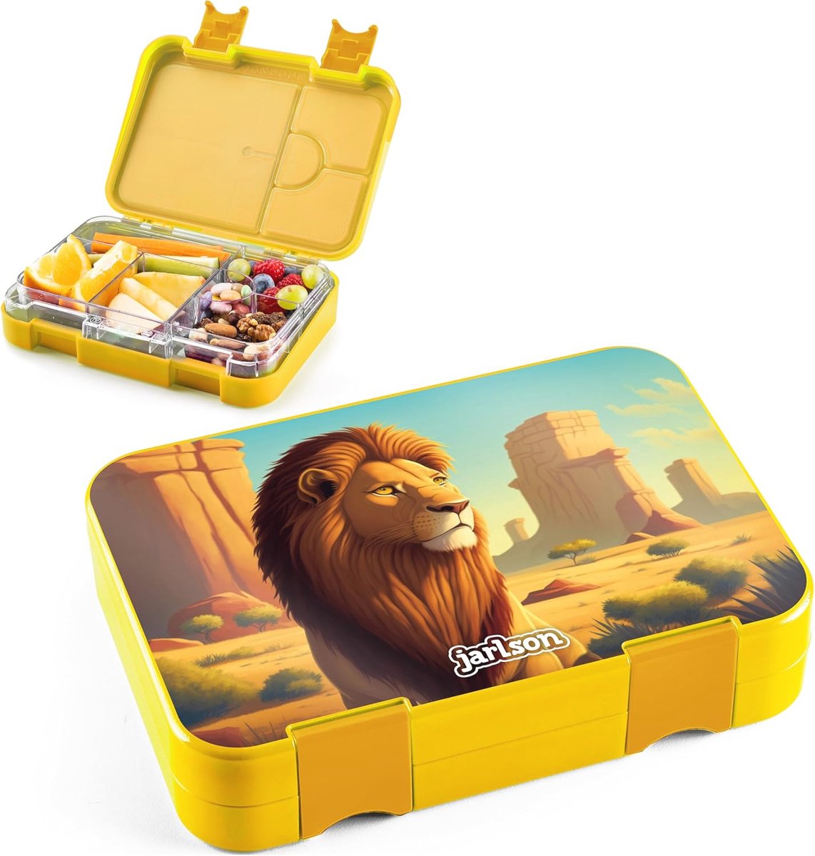 Lunchbox voor kinderen met vakken - Lekvrije Snackbox voor School en Kleuterschool