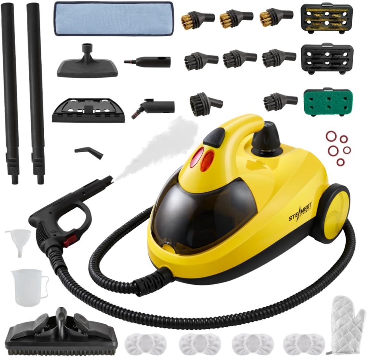 Stoomreiniger 37-in-1 voor grondige reiniging in huis en auto