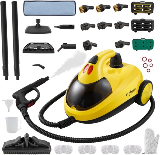 Stoomreiniger 37-in-1 voor grondige reiniging in huis en auto