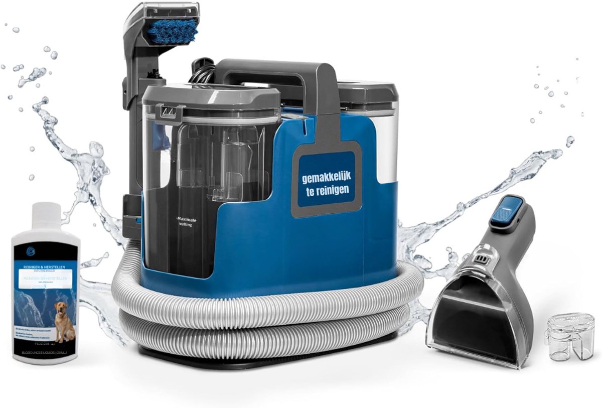 AMA® Matras Reiniger - Tapijt Reiniger - Stoom Reiniger - 3.4 KG - 34x23x36cm - Blauw