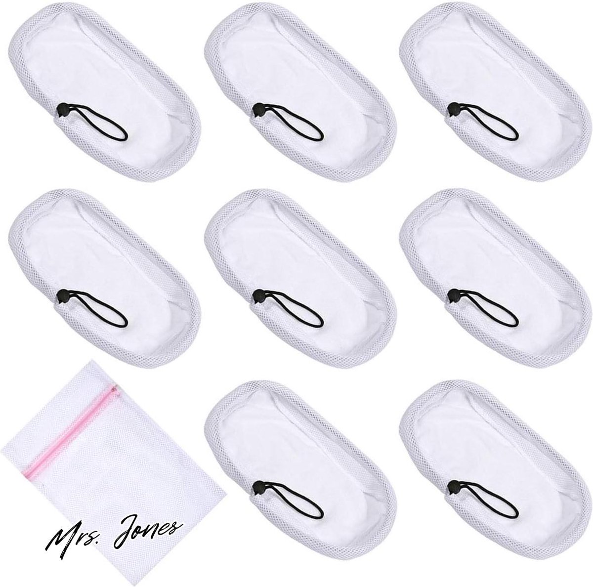 Mrs. Jones Stoom Mop Doek Pads Morphy Richards 720020 720022 - 9 in 1 Stoom Cleaner - 8 Pack .