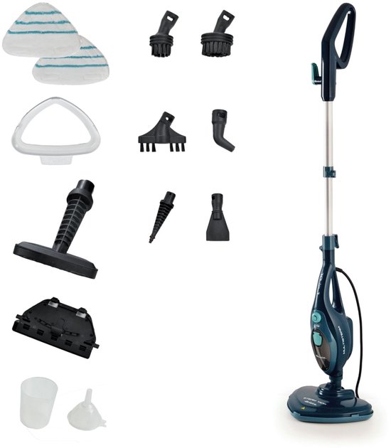 Ariete 4164/06 - STEAM MOP 10 IN 1- Stoomreiniger - handstomer - blauw - incl 10 accessoires
