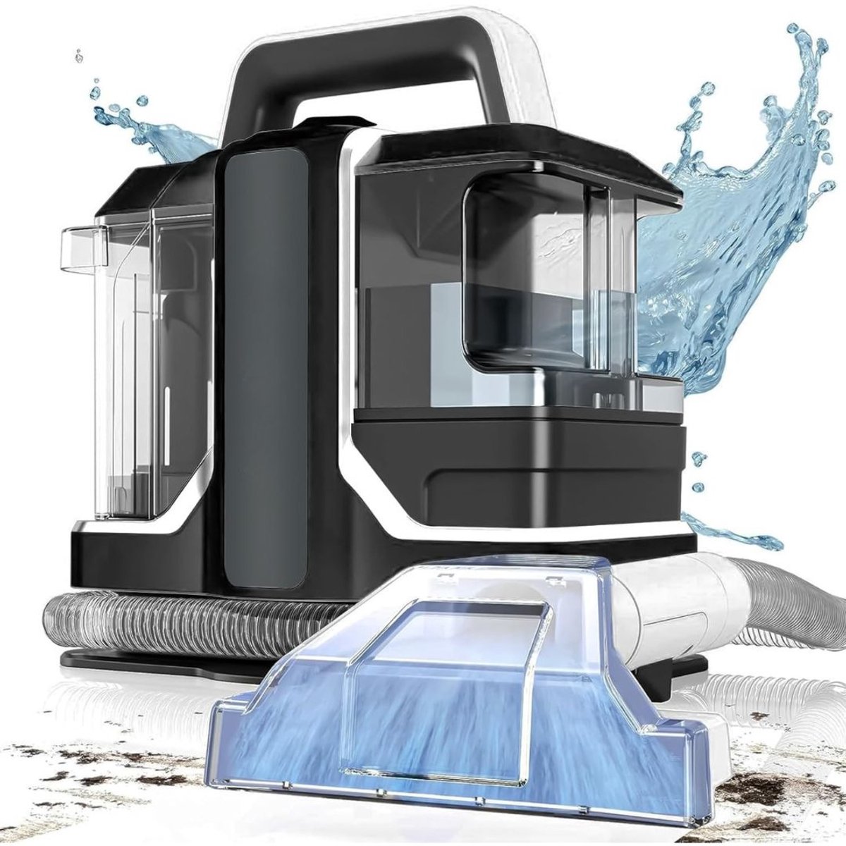 Zylo® Draagbare Vlekkenreiniger - Tapijtreiniger - Vlekkenreiniger - Zwart - ‎38cm x 37cm x 27cm