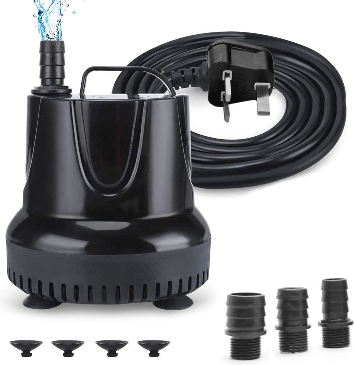 Dompelpomp 1500L/H 40W - Ultra Stille Waterpomp voor Zwembad, Aquarium en Vijver met 3 Sproeiers