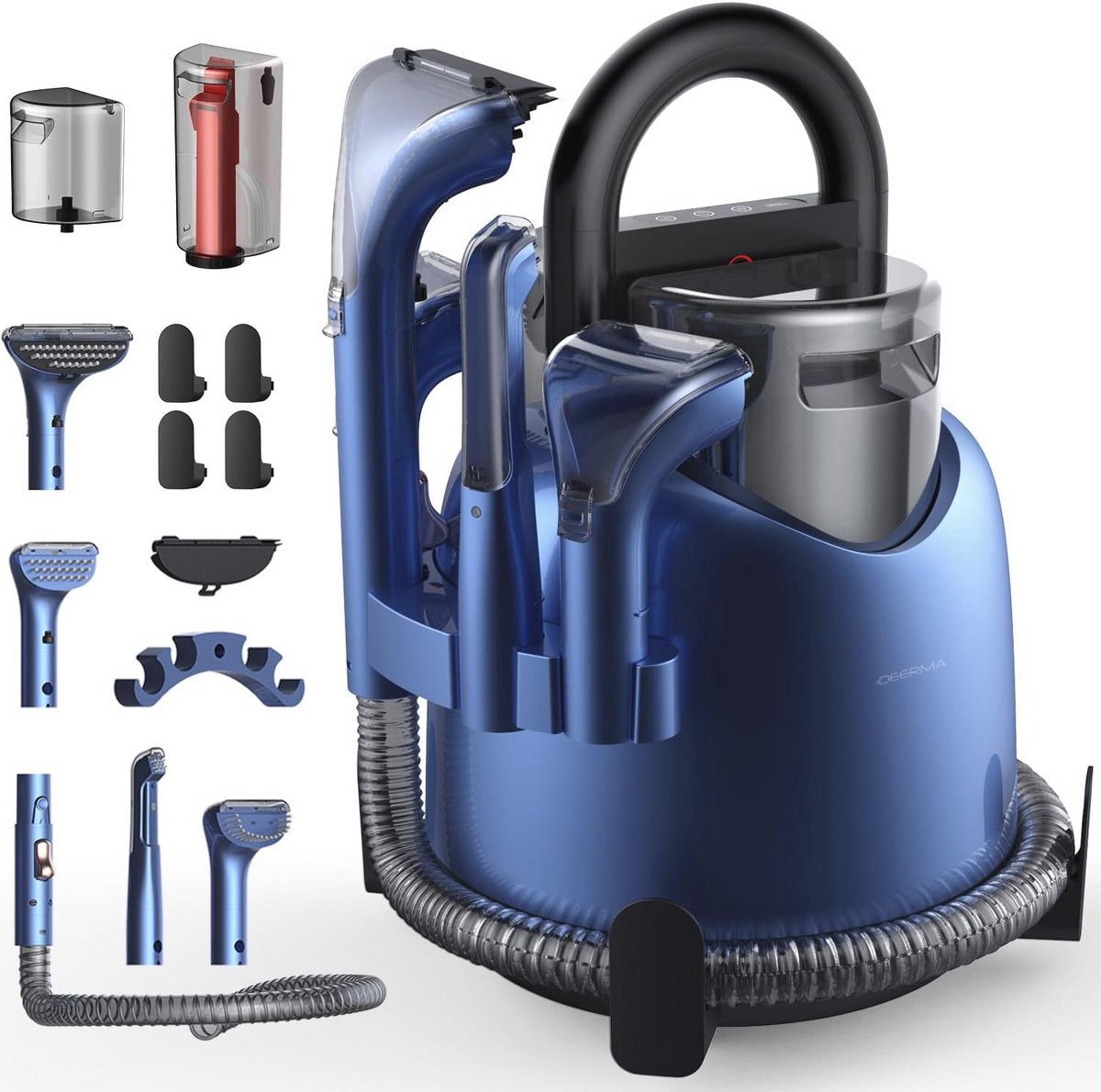 Draagbare 2-in-1 Vlekreiniger en Stofzuiger voor Diepe Reiniging van Vloeren en Textiel