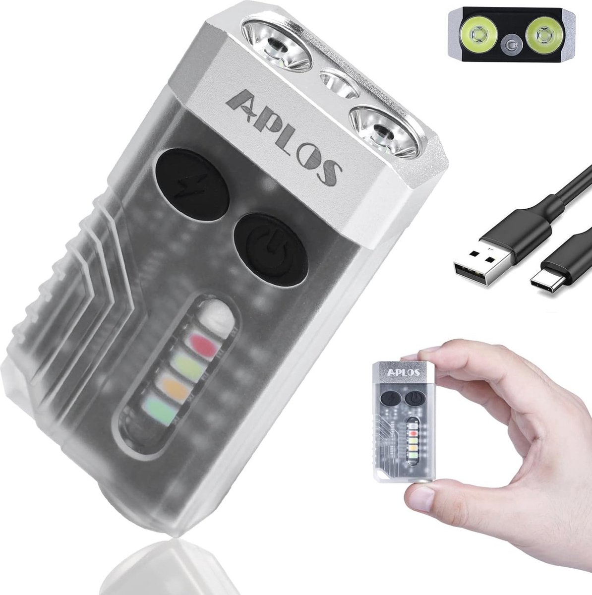 Oplaadbare Mini EDC-zaklamp 1000 Lumen met UV-licht en Magnetische Basis