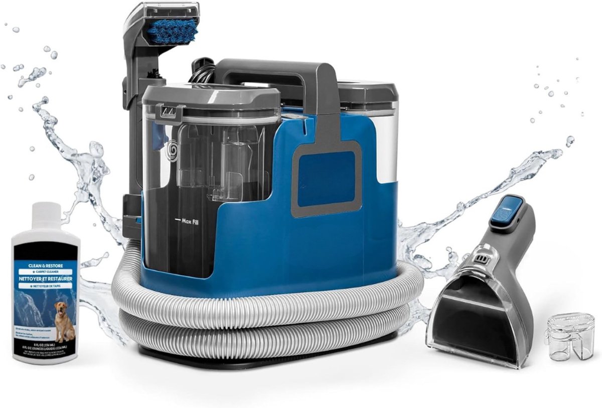 DnA® Tapijtreiniger - Vlekkenreiniger - Bank Reiniger - Blauw - 34cm x 22cm x 36cm