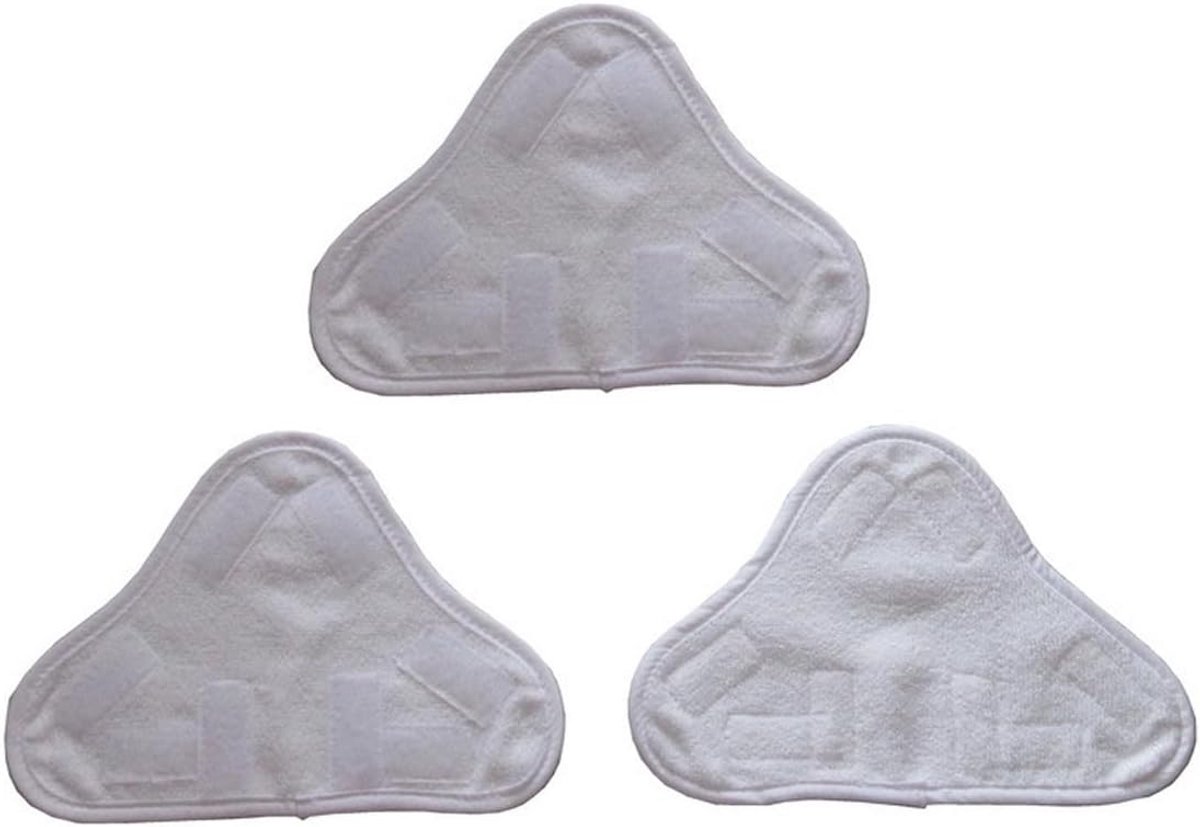 3-delige Herbruikbare Microvezel Dweilen voor Stoomreiniger - Driehoek Model, Wasbaar