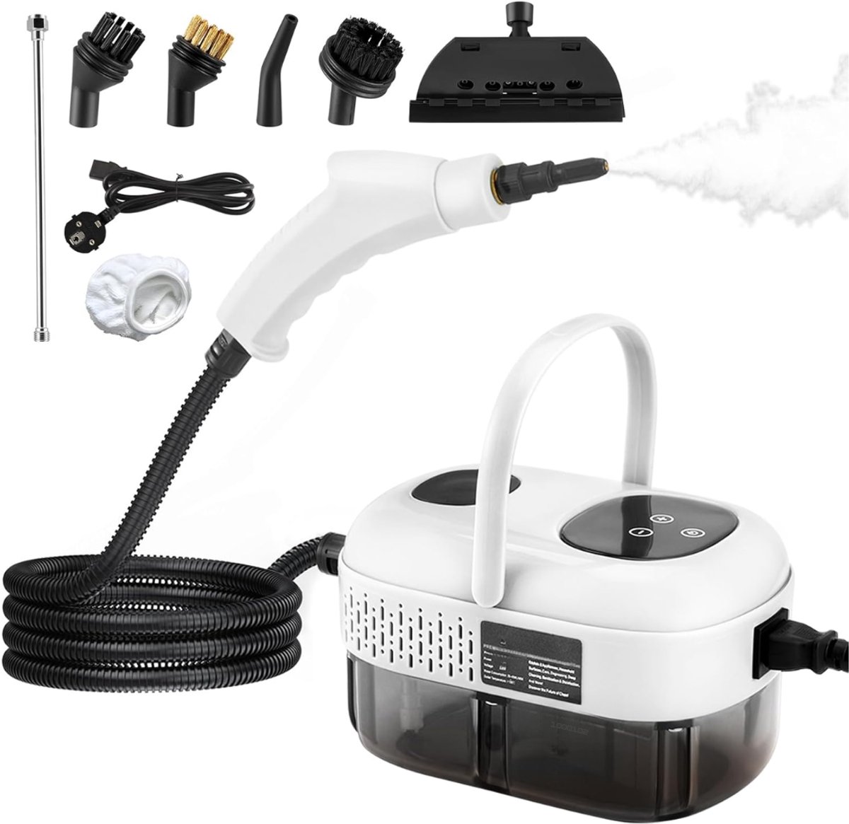 Quvo® Stoomreiniger badkamer - Stoomreiniger - Stoomreinigers - Nieuw Wit - ‎30cm x 21cm x 17cm