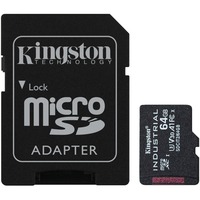 Kingston Tarjeta 64GB microSDXC Industrial C10 A1 pSLC + adaptador SD, Tarjeta de memoria