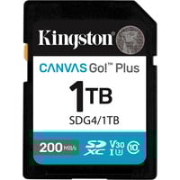 Kingston Canvas Go! Plus 1TB SDXC Canvas Go Plus Gen4 200MB/s C10 UHS-I U3 V30, Tarjeta de memoria