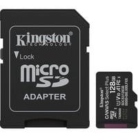 Kingston 128GB microSDXC Canvas Select Plus Gen3 150MB/s A1 (Incluye adaptador de SD),Tarjeta de memoria