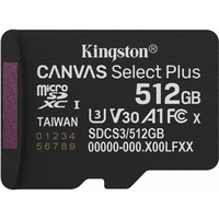 Kingston 512GB micSDXC Canvas Select Plus Gen3 150R A1 (Adaptador de SD no incluido),Tarjeta de memoria
