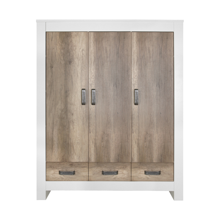 Kidsmill Long Island 3-Deurs Kledingkast Wit
