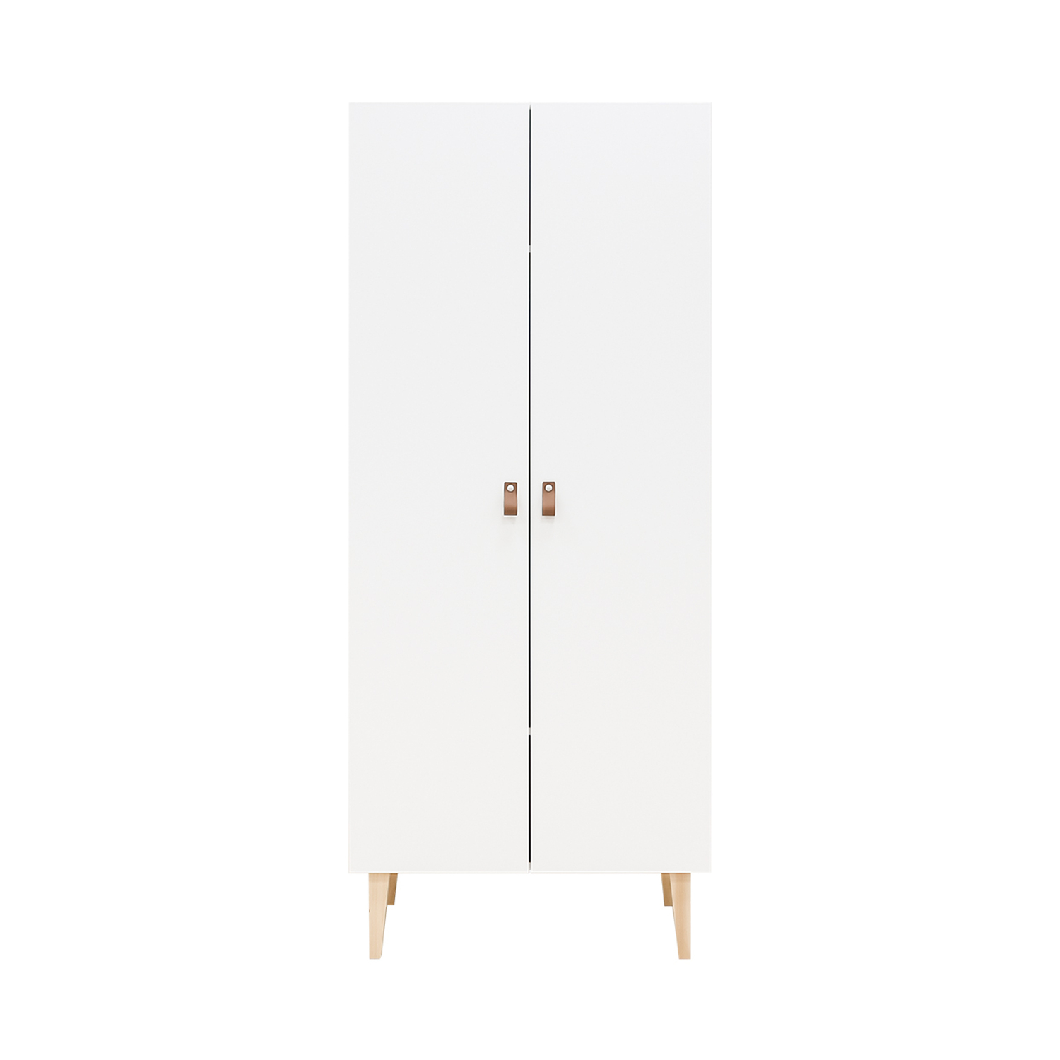 Bopita Indy Kledingkast Wit / Naturel 2-Deurs