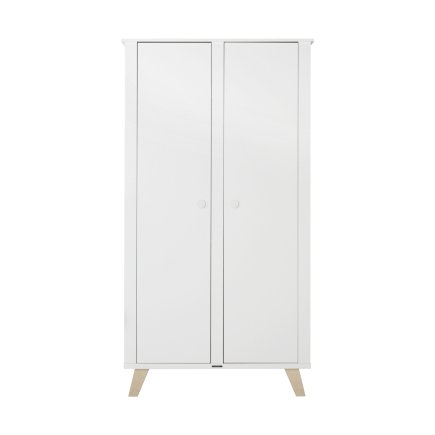 Kidsmill Lars Kledingkast 2-Deurs Wit / Naturel
