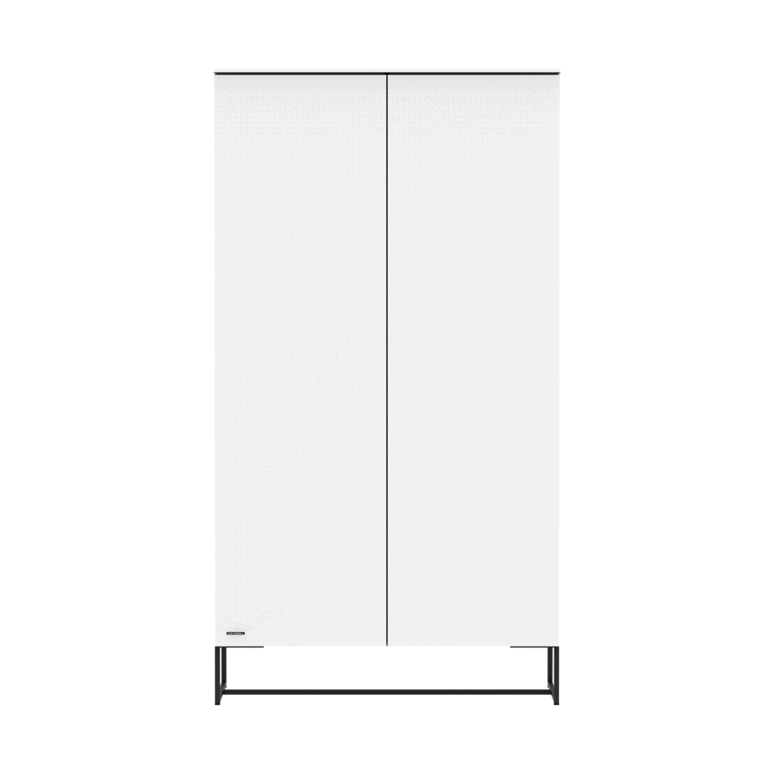 Kidsmill Modular 2 Kledingkast 2-Deurs Mat Wit - Zwart - Mat Wit