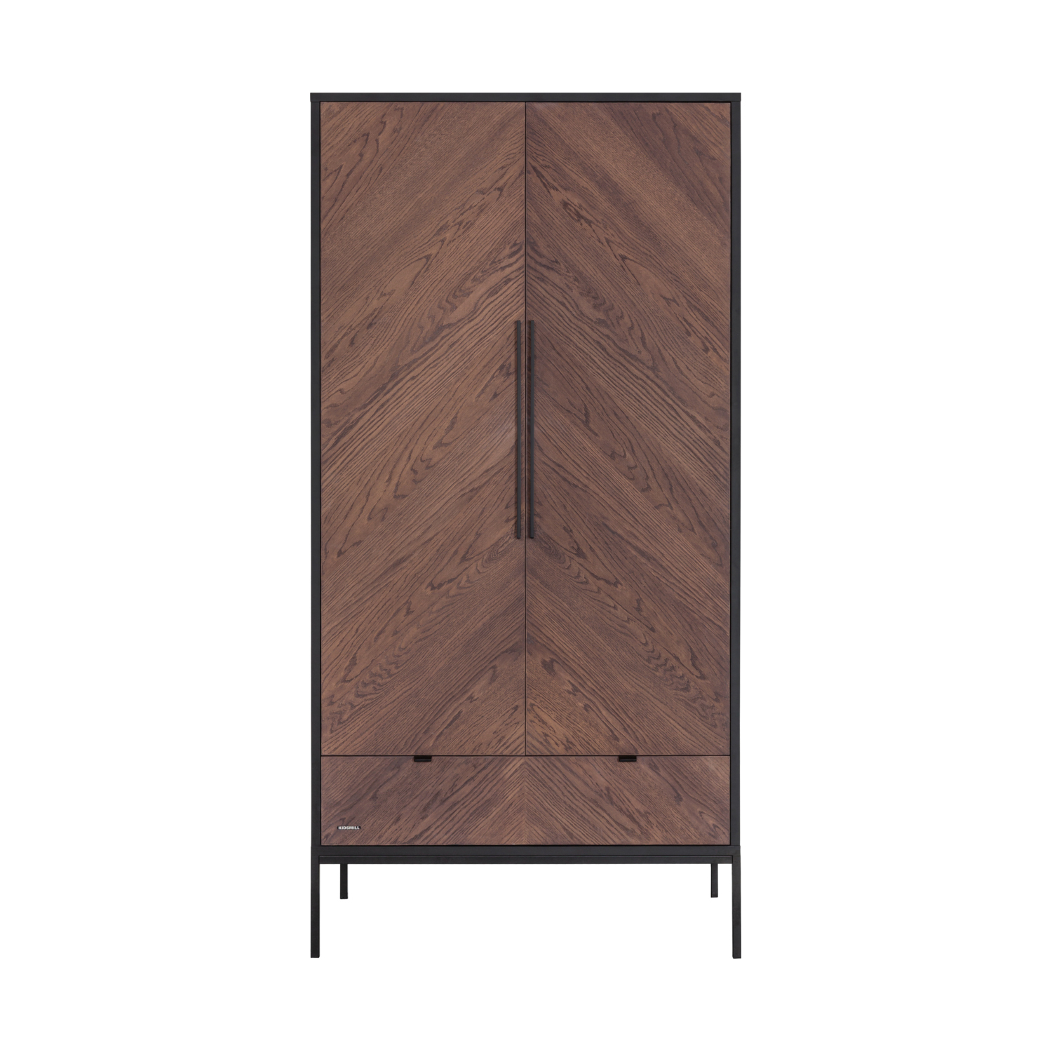 Kidsmill Vince Kledingkast 2-Deurs Black / Walnut