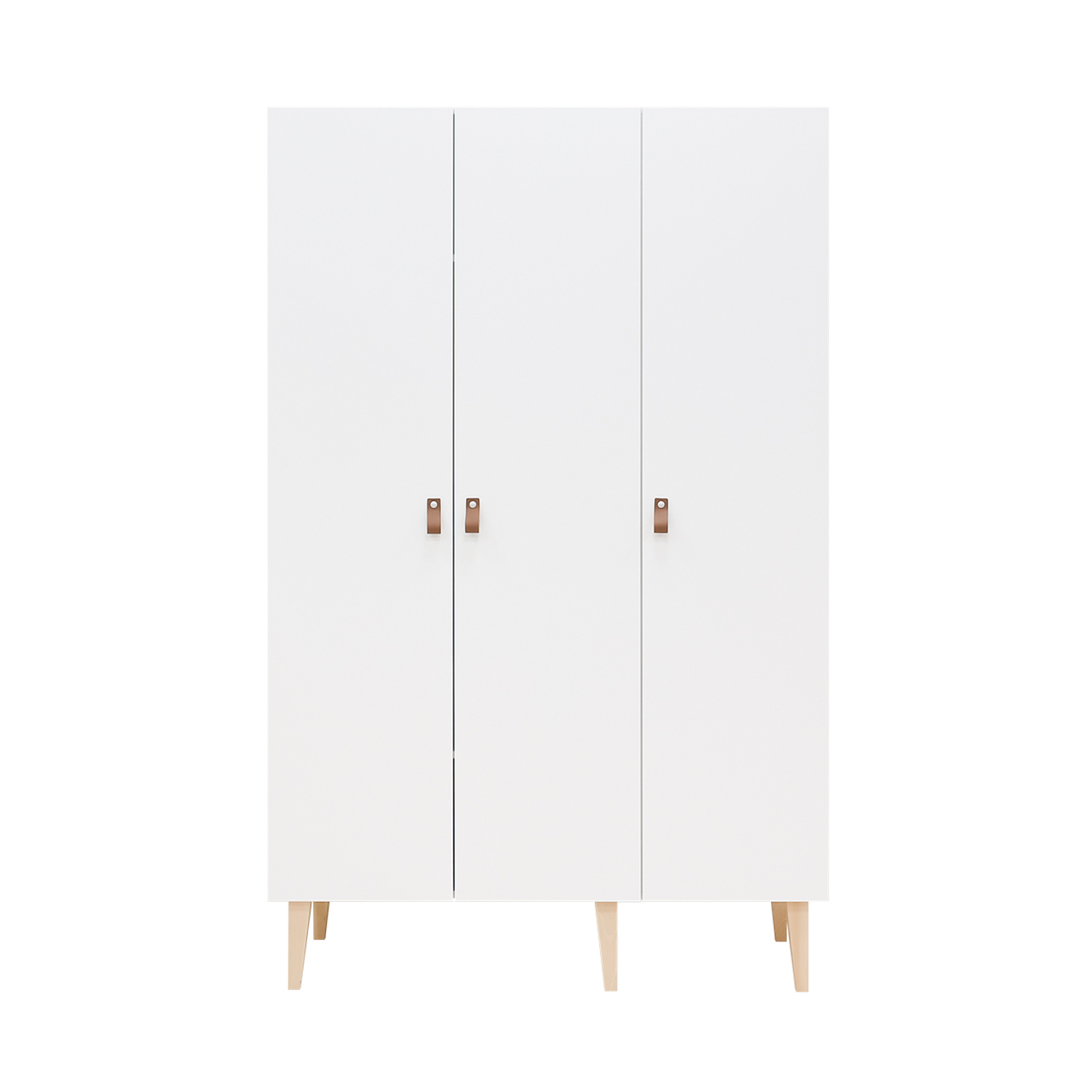 Bopita Indy Kledingkast Wit / Naturel 3-Deurs