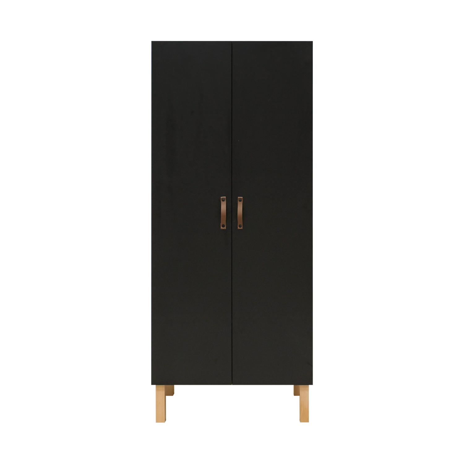 Bopita Floris Kledingkast Zwart / Naturel 2-Deurs