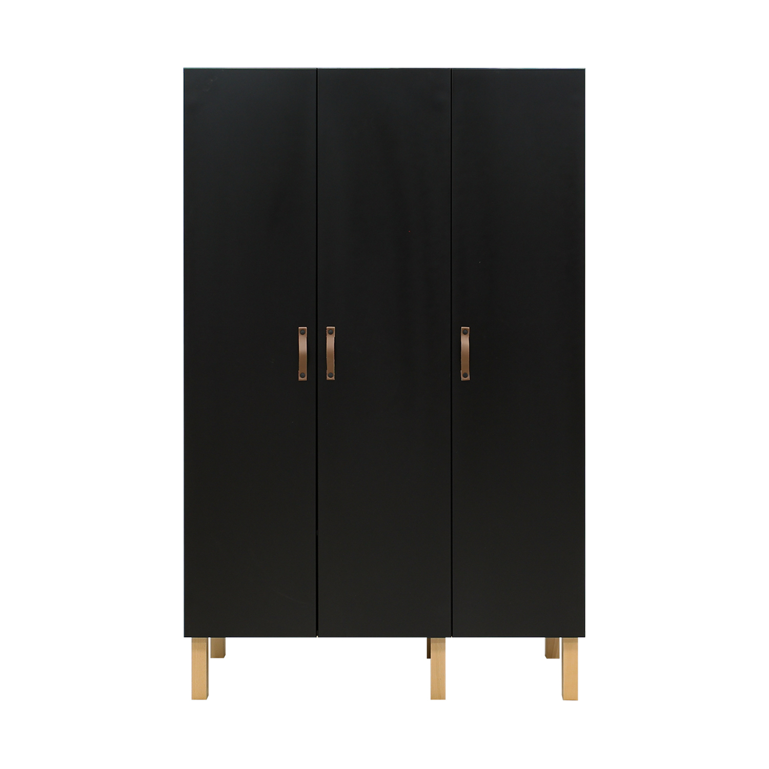 Bopita Floris Kledingkast Zwart / Naturel 3-Deurs