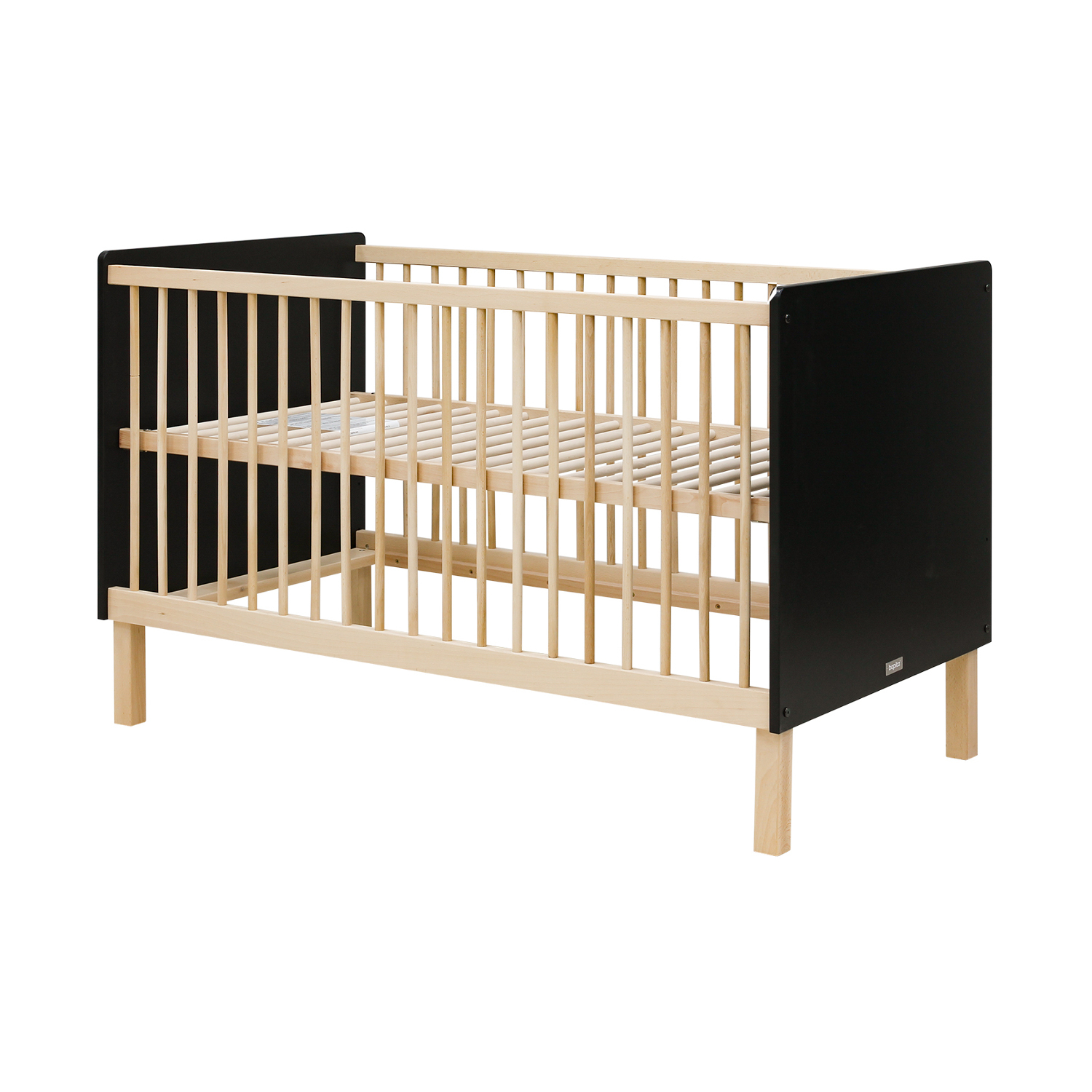 Bopita Floris Babybed Zwart / Naturel 70 x 140 cm