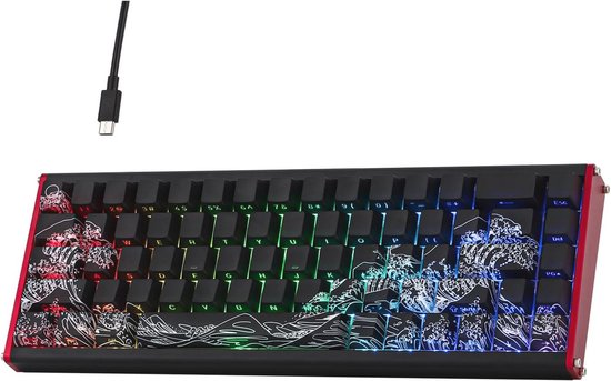 Gaming Toetsenbord 68 Toetsen met Magnetische Schakelaar, 8K Polling Rate en RGB Verlichting