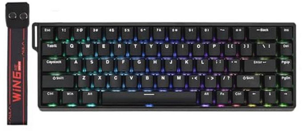 Compact 65% Mechanisch Toetsenbord met Hall Effect Switch - Draadloos en Hot-Swappable