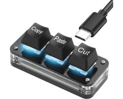 Mini Toetsenbord met 3 Toetsen voor Gamers - Programmeerbare LED Mechanisch Toetsenbord