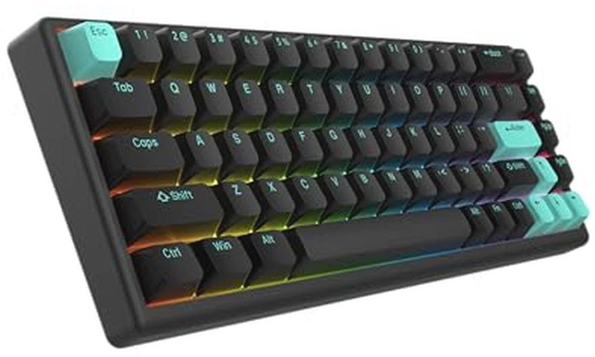Compact Gamingtoetsenbord 65% met RGB Verlichting en Magnetische Schakelaars