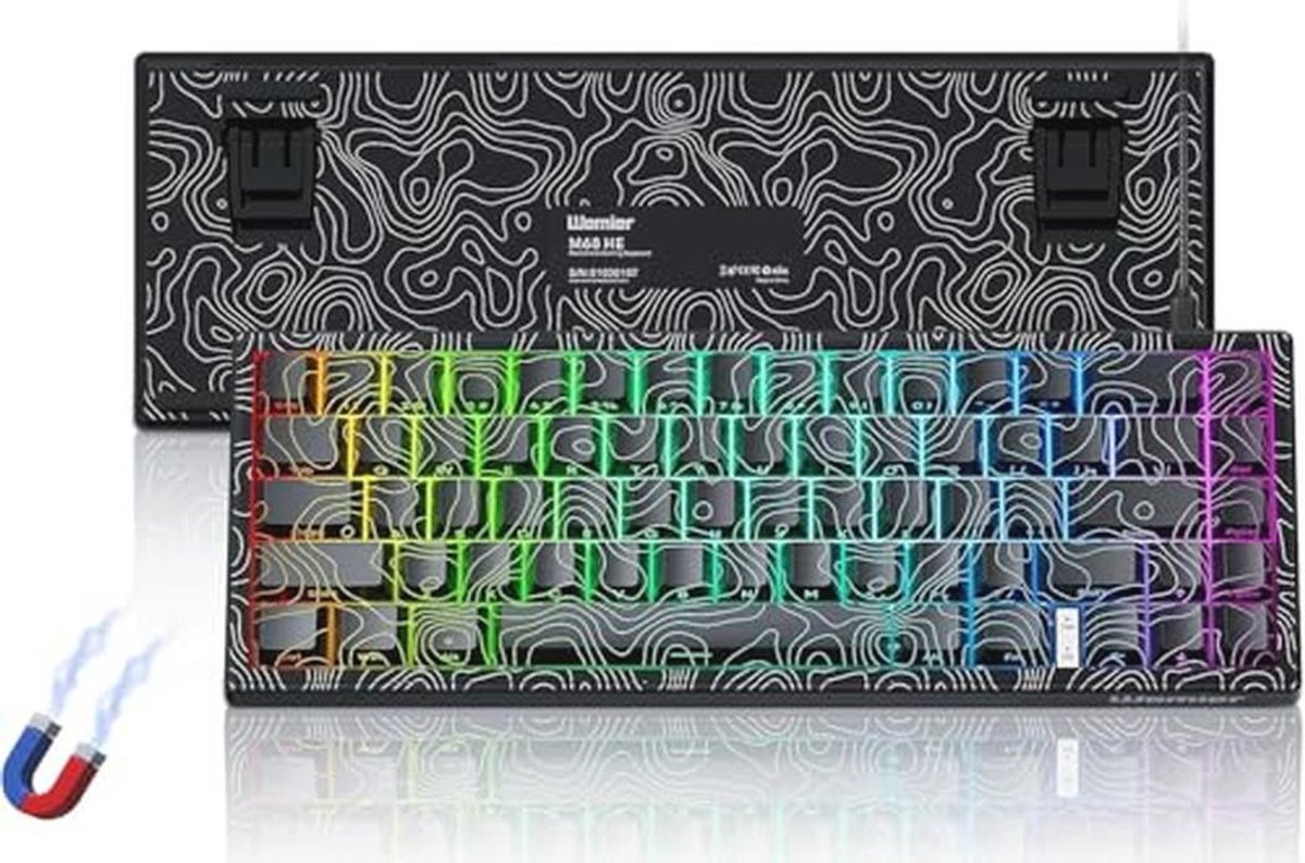 60% Mechanisch Gaming Toetsenbord met Magnetische Switches en RGB Verlichting
