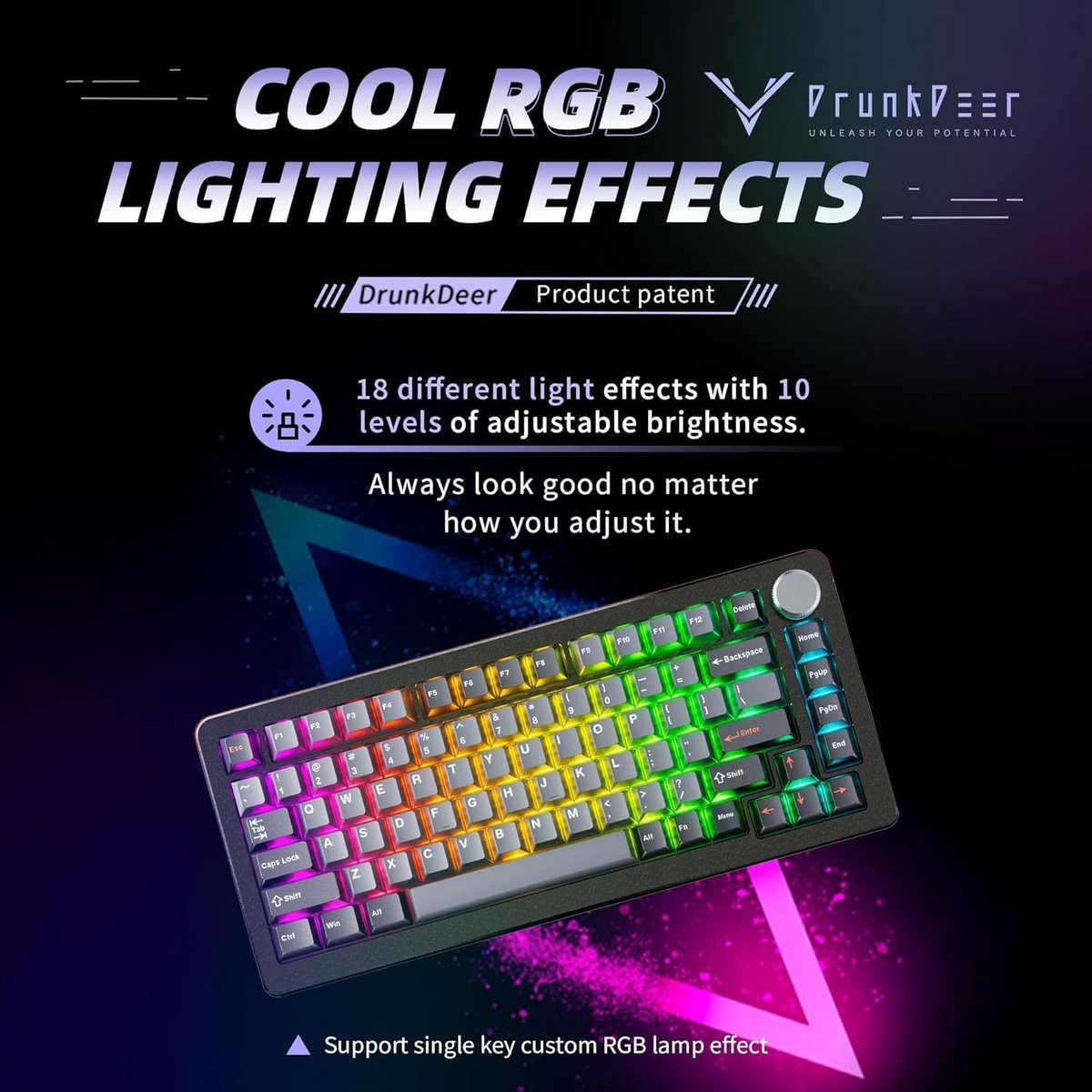 Mechanisch Gaming Toetsenbord 75% met Stille Magnetische Switches en Rapid Trigger