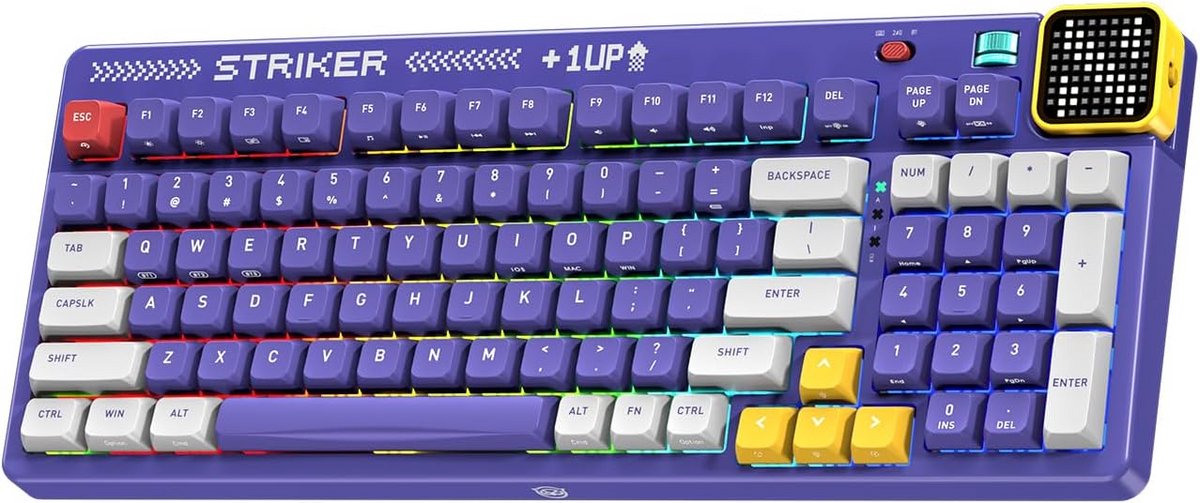 Draadloos Mechanisch Toetsenbord - Compact Game Toetsenbord met Snelle Respons