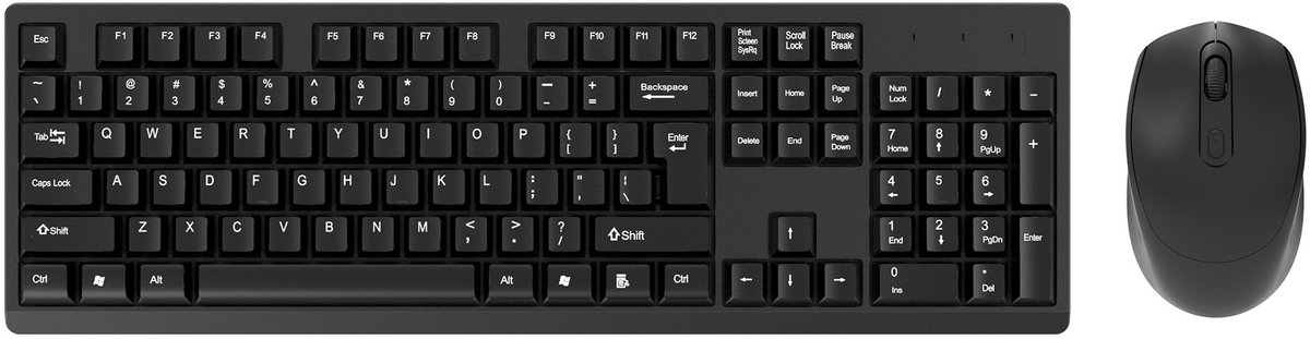 2.4G draadloos toetsenbord en muisset voor desktop, laptop, thuis, zakelijk en kantoorgebruik