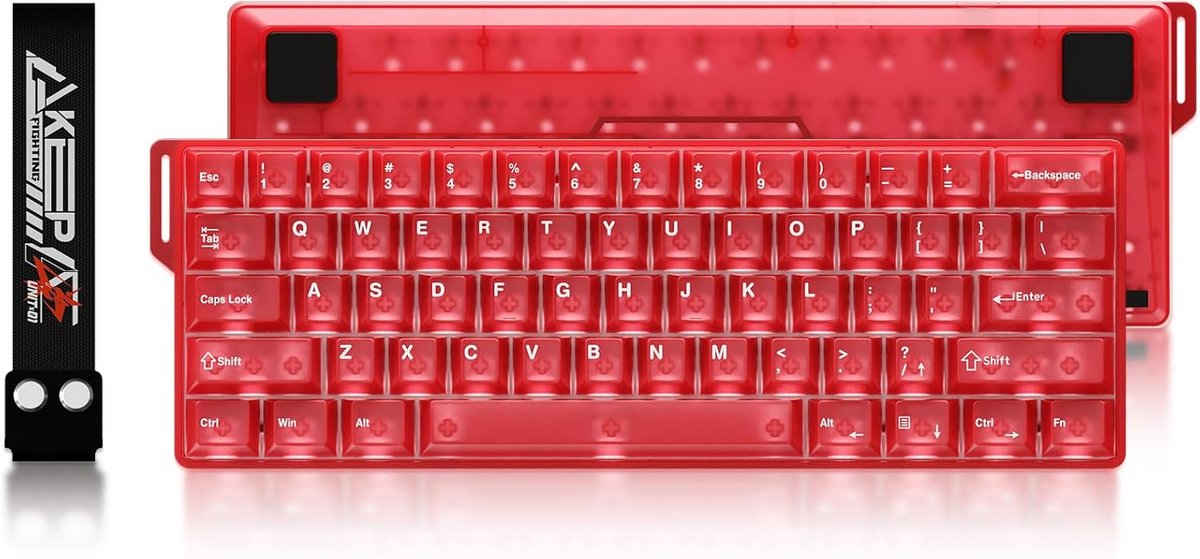 Compact Magnetisch 60% Gaming Toetsenbord met Transparante Toetsen en Snelle Respons