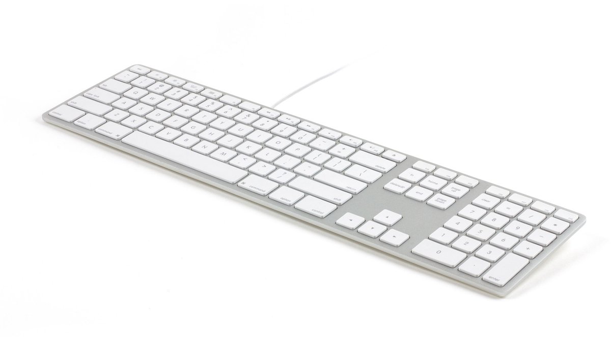 Matias FK318B-DE Wired Aluminium Keyboard for Mac – USB QWERTZ – Duits – Space grijs