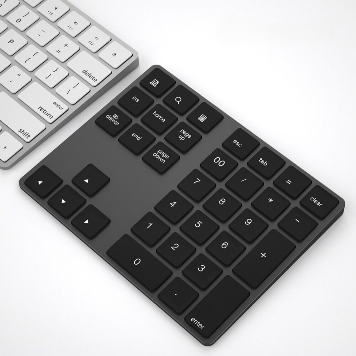 34-toetsen oplaadbaar Bluetooth slank numeriek toetsenbord (zwart)
