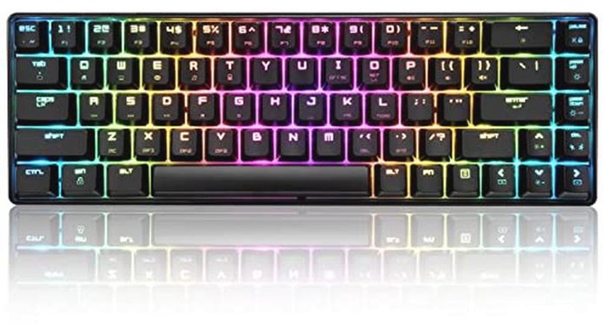 Compact 65% Mechanisch Gamingtoetsenbord met RGB Verlichting voor PC en Consoles