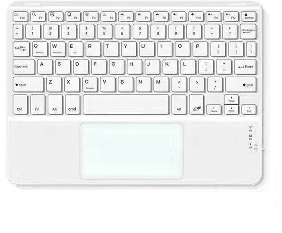 Oplaadbaar draadloos Bluetooth-toetsenbord met touchpad geschikt voor pc, iPad en Mac