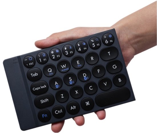 Opvouwbaar Bluetooth-toetsenbord met ronde toetsen, ultradun draagbaar oplaadbaar kantoortoetsenbord