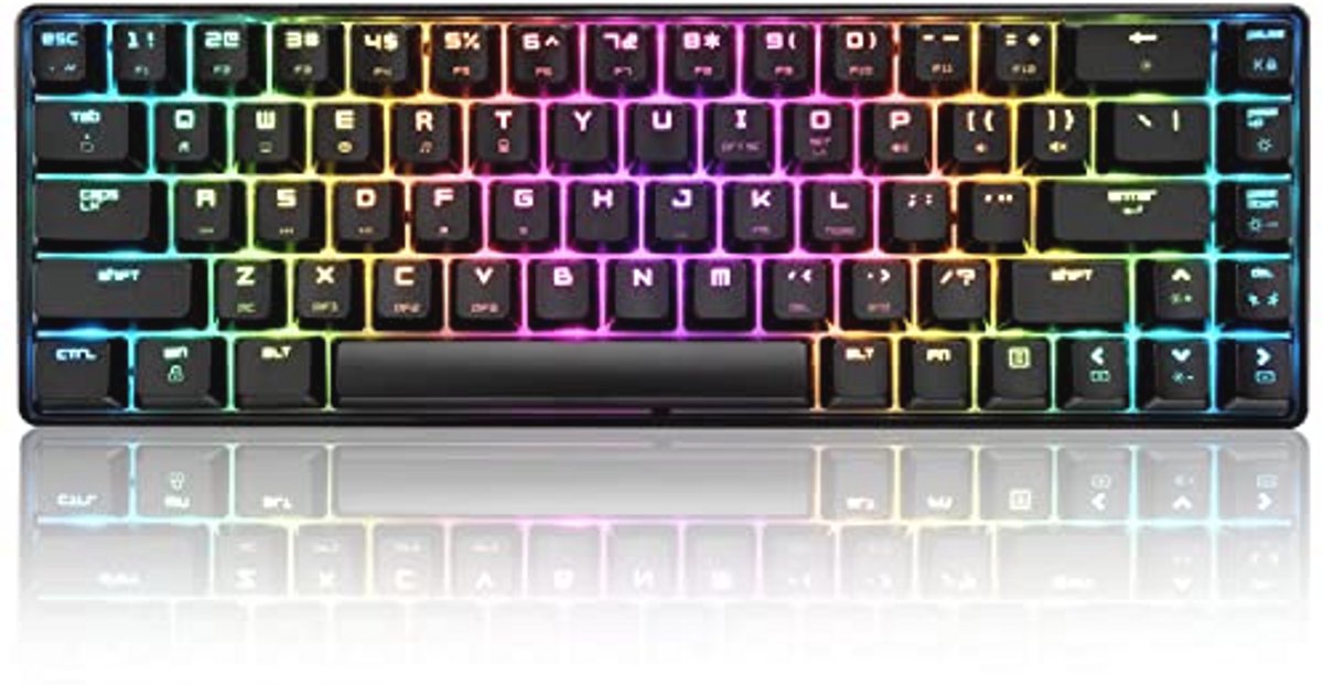Compact 65% Mechanisch Gamingtoetsenbord met RGB Verlichting voor PC en Consoles