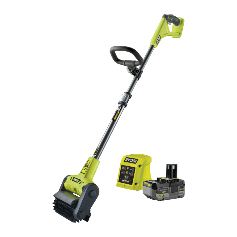 Ryobi Accu Terrasborstel (inc. 1x 4.0Ah accu & lader) ONE 18V -