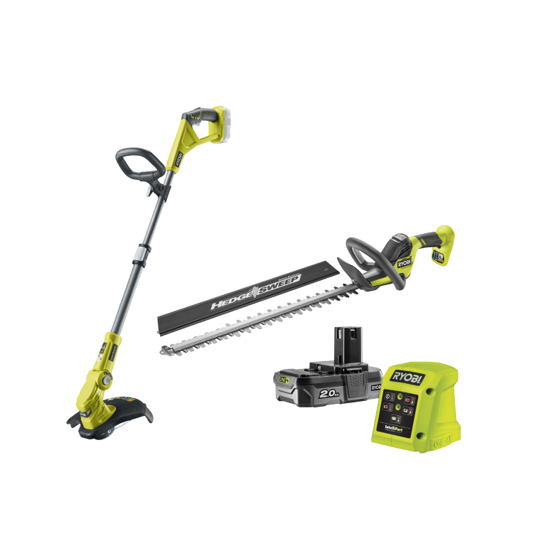 Ryobi Heggenschaar en 30cm Grastrimmer Combokit (incl. 1x 2.0Ah en lader) -