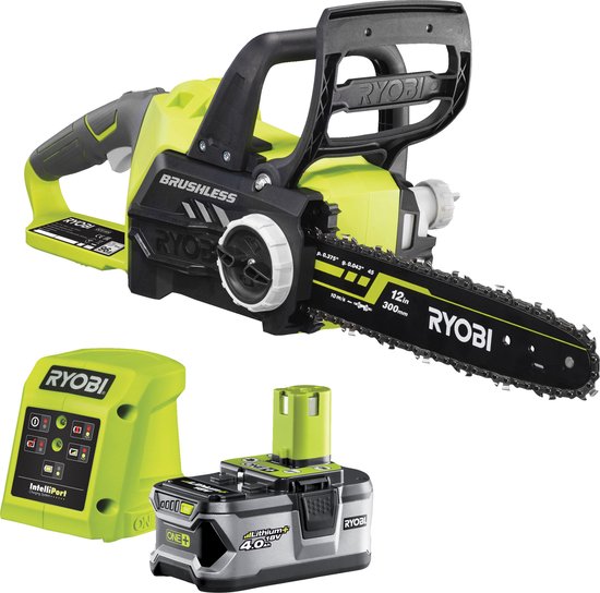 Ryobi Brushless Accu 30cm kettingzaag (incl. 1x 4.0Ah accu & lader) -