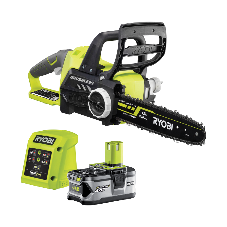 Ryobi Brushless Accu 30cm kettingzaag (incl. 1x 4.0Ah accu & lader) -