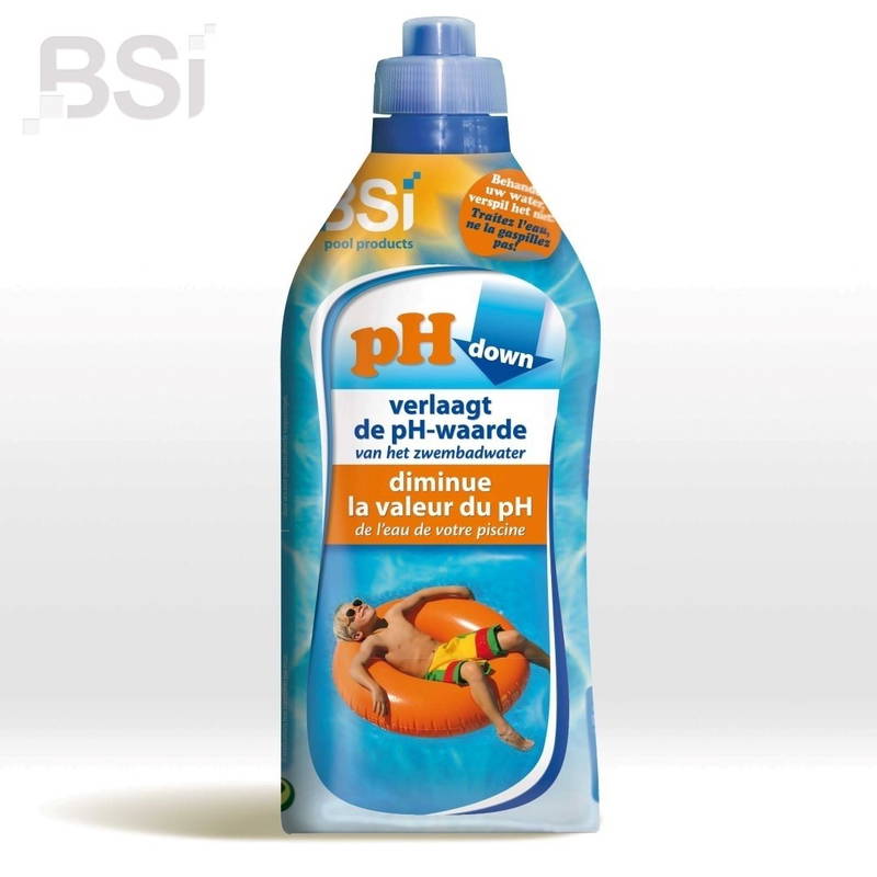 Bsi Ph down liquid 1 liter Zwembadonderhoud -